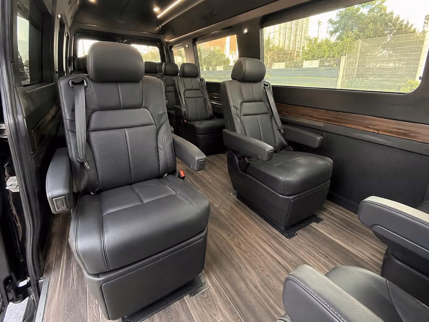 sprinter van with driver inside